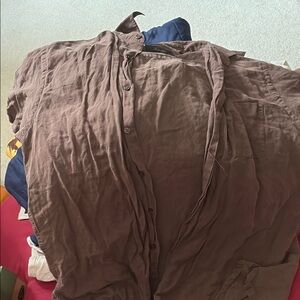 Tasso Elba Chocolate Brown Shirt